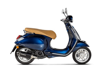 VESPA Sprint 125 3v - (2021-2022) Akrapovic SlipOn Kit, Black Hexagonal Silencer - Road Legal