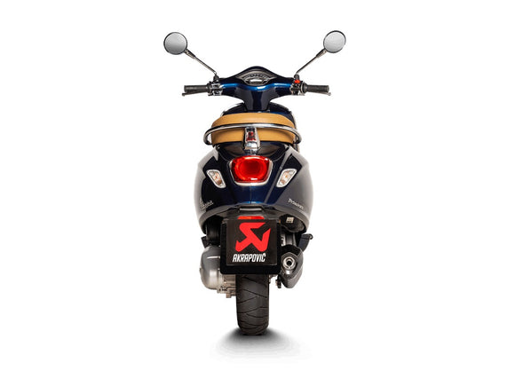 VESPA Primavera 125ie 3v - (2021-2022) Akrapovic SlipOn Kit, Black Hexagonal Silencer - Road Legal