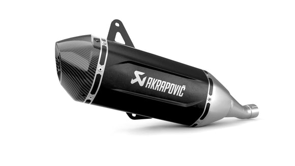 VESPA GTS125ie Super - (2024-2026) Akrapovic Slip-On Kit - Black Titanium Sleeve With Carbon End Cap - Road Legal (Euro 5+ Models)