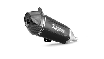 VESPA GTS310 - (2025-2026) Akrapovic Slip-On Kit - Black Titanium Sleeve With Carbon End Cap - Road Legal
