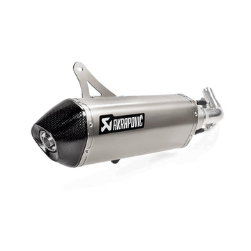 VESPA GTS250 - (2005-2020) Akrapovic SP Titanium Slip-On Kit - Not Compatible With Rear Side Protector kit - Road Legal Removable Baffle