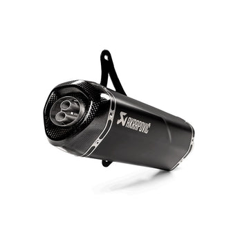 VESPA GTV250 - (2006-2020) Akrapovic SP Titanium Slip-On Kit - Satin Black Finish - Not Compatible With Rear Side Protector kit - Road Legal Removable Baffle