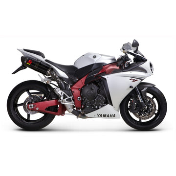 YAMAHA YZF-R1 - (2009-2014) Akrapovic Carbon Silencer Slip-On Kit - (Carbon Outlet Caps) - Road Legal Removable Baffle