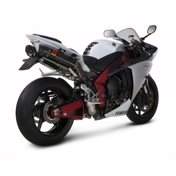 YAMAHA YZF-R1 - (2009-2014) Akrapovic Carbon Silencer Slip-On Kit - (Carbon Outlet Caps) - Road Legal Removable Baffle