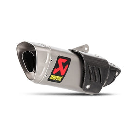 YAMAHA MT-10 (1000cc) - (2016-2021) Akrapovic Titanium Silencer Slip-On Kit - (Forged Titanium Outlet Cap) - With Carbon Heat Shield - Road Legal