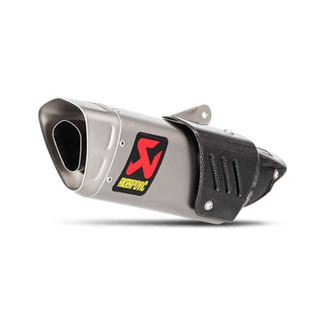 YAMAHA MT-10 (1000cc) - (2016-2021) Akrapovic Titanium Silencer Slip-On Kit - (Forged Titanium Outlet Cap) - With Carbon Heat Shield - Road Legal