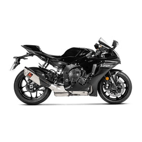 YAMAHA YZF-R1 / M - (2015-2019) Akrapovic Titanium Silencer Slip-On Kit - (Forged Titanium Outlet Cap) - With Carbon Heat Shield - Road Legal