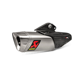 YAMAHA YZF-R1 / M - (2015-2019) Akrapovic Titanium Silencer Slip-On Kit - (Forged Titanium Outlet Cap) - With Carbon Heat Shield - Road Legal