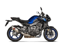 YAMAHA MT-10 (1000cc) - (2022-2024) Akrapovic Titanium Silencer Slip-On Kit - Titanium Outlet Cap With Carbon Heat Shield - Road Legal
