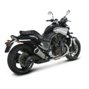 YAMAHA V Max 1700 [V-Max] - (2009-2016) Akrapovic Titanium Silencer Slip-On Kit - Twin Round With Etched logo - Road Legal Removable Baffle
