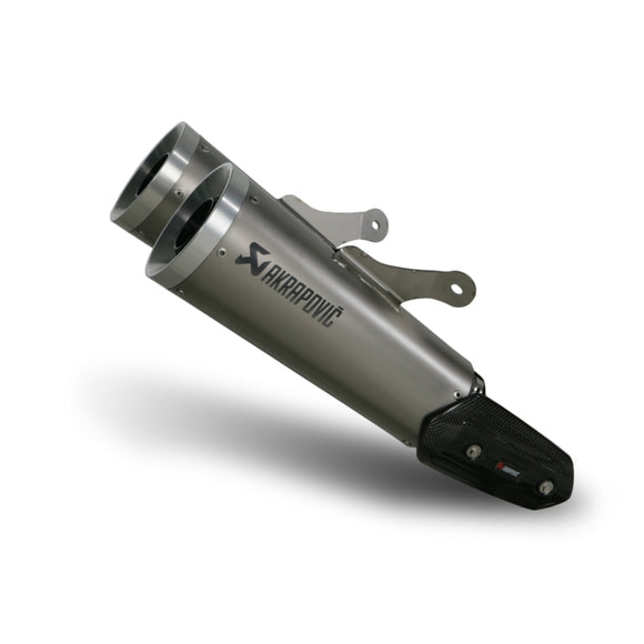 YAMAHA V Max 1700 [V-Max] - (2009-2016) Akrapovic Titanium Silencer Slip-On Kit - Twin Round With Etched logo - Road Legal Removable Baffle