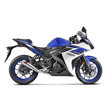 YAMAHA YZF-R3 - (2019-2021) Akrapovic Titanium Silencer Complete Stainless Race System - Moto GP Style - Race Removable Baffle