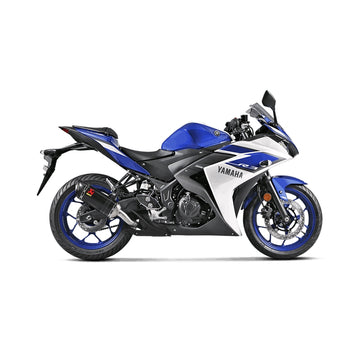 YAMAHA YZF-R3 - (2015-2016) Akrapovic Carbon Silencer Slip-On Kit - Hexagonal - Road Legal Removable Baffle