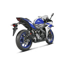 YAMAHA YZF-R3 - (2015-2016) Akrapovic Carbon Silencer Slip-On Kit - Hexagonal - Road Legal Removable Baffle