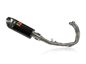 YAMAHA YZF-R3 - (2025-2026) Akrapovic Carbon Silencer Complete Stainless Race System - Hexagonal - Race Removable Baffle