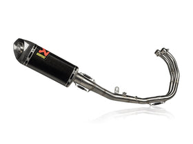 YAMAHA YZF-R3 - (2019-2024) Akrapovic Carbon Silencer Complete Stainless Race System - Hexagonal - Race Removable Baffle