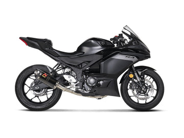 YAMAHA YZF-R3 - (2025-2026) Akrapovic Carbon Silencer Complete Stainless Race System - Hexagonal - Race Removable Baffle