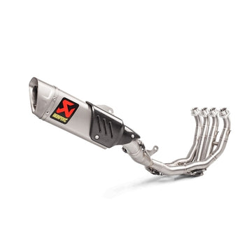 YAMAHA YZF-R6 - (2017-2020) Akrapovic Titanium Silencer Complete Stainless 4-2-1 System - Hexagonal - Race Removable Baffle