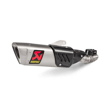 YAMAHA YZF-R6 - (2017-2020) Akrapovic Titanium Silencer Slip-On Kit - (Forged Titanium Outlet Cap) - With Carbon Heat Shield - Road Legal Optional Baffle Available