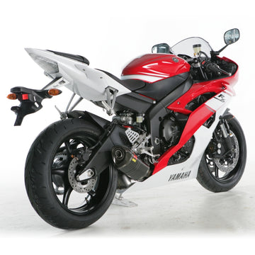 YAMAHA YZF-R6 - (2008-2016) Akrapovic Carbon Silencer Slip-On Kit - Hexagonal - Road Legal Removable Baffle