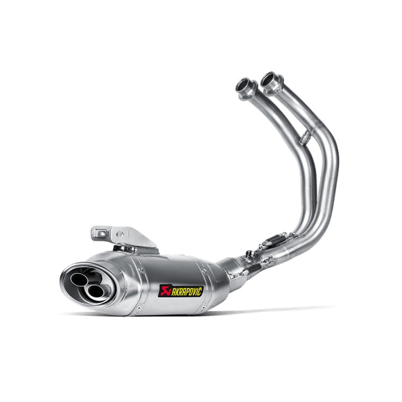 YAMAHA XSR700 - (2016-2016) Akrapovic Titanium Silencer Stainless 2-1 System - Road Legal Removable Baffle