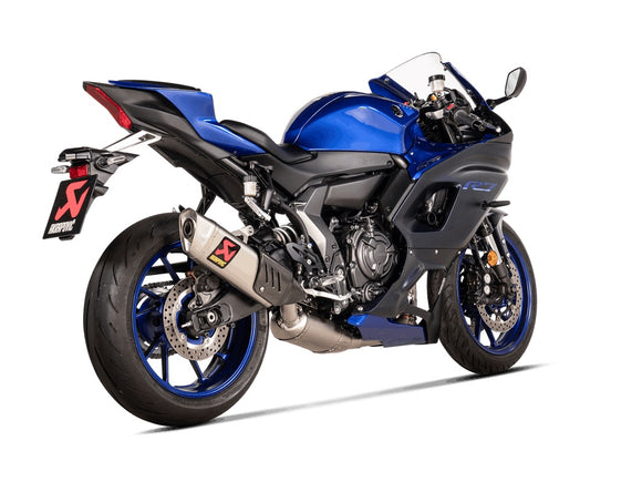YAMAHA YZF-R7 - (2021-2025) Akrapovic Titanium Silencer Stainless 2-1 System - Road Legal
