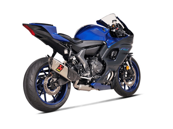 YAMAHA YZF-R7 - (2021-2025) Akrapovic Titanium Silencer Stainless 2-1 System - Race Removable Baffle