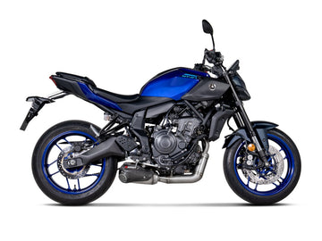 YAMAHA MT-07 - (2021-2024) Akrapovic Titanium Silencer Stainless 2-1 System - Road Legal