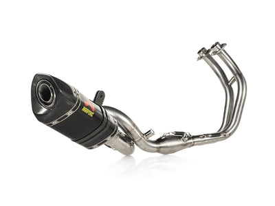 YAMAHA MT-07 - (2025-2026) Akrapovic Carbon Silencer Complete 2-1 Race System - Hexagonal - Race Removable Baffle