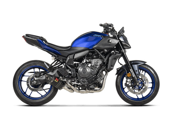 YAMAHA Tracer 7 / GT - (2020-2026) Akrapovic Carbon Silencer Complete 2-1 Race System - Hexagonal - Race Removable Baffle