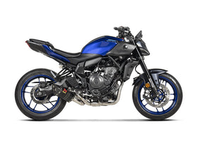 YAMAHA XSR700 - (2022-2024) Akrapovic Carbon Silencer Complete 2-1 Race System - Hexagonal - Race Removable Baffle