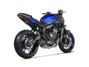 YAMAHA MT-07 - (2014-2020) Akrapovic Carbon Silencer Complete 2-1 Race System - Hexagonal - Race Removable Baffle