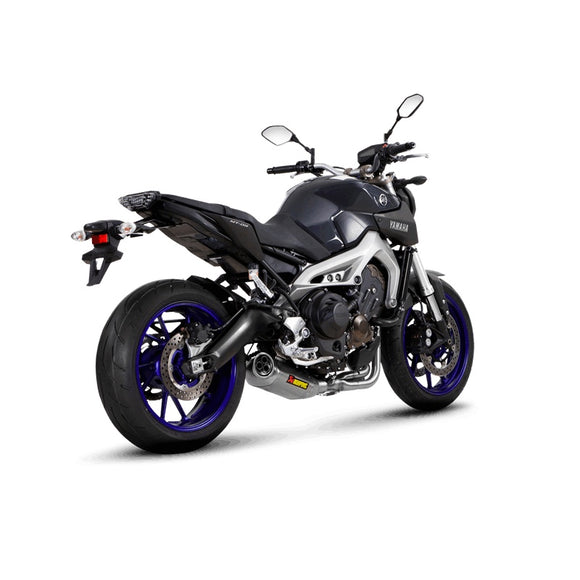 YAMAHA XSR900 - (2016-2016) Akrapovic Titanium Silencer Stainless 3-1 System - Road Legal Removable Baffle