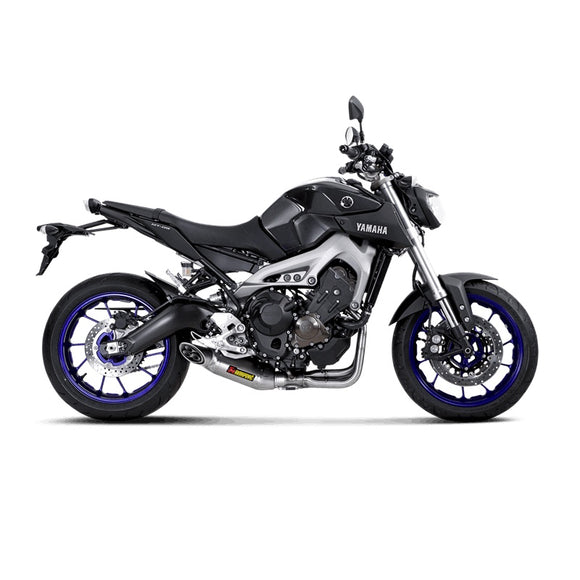 YAMAHA MT-09 - (2017-2020) Akrapovic Titanium Silencer Stainless 3-1 System - Removable Baffle