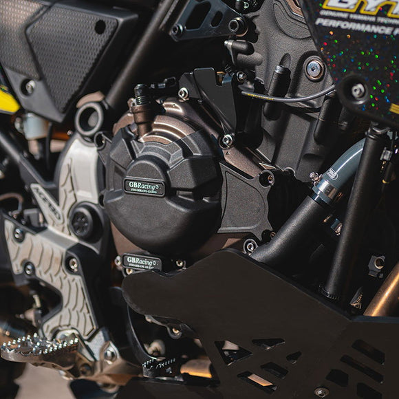 GB Racing Yamaha Ténéré 700 Rally Explore Extreme 2019-2024; MT-07 Tracer 2014-2024; MT-07 FZ-07 2014-2024; YZF-R7 2022-2025; Ténéré 700 World Raid & World Rally 2022-2025; XSR700 2014-2025 Stock Secondary Engine Cover Set