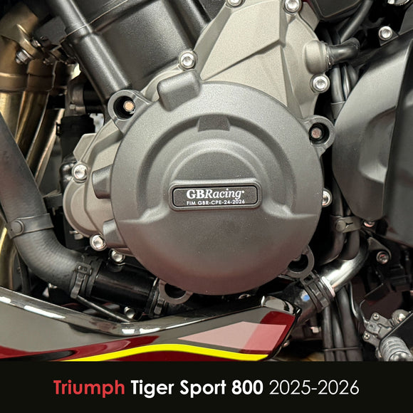 GB Racing Triumph Daytona 675R 2013-2016; Daytona Moto2 765 2019-2020; Street Triple 765 (SRRSMOTO2 Edition) 2017-2026; Trident 800 2026; Tiger Sport 800 2025-2026 Stock Secondary Engine Cover - Alternator/Generator