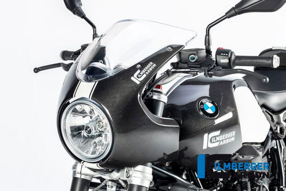 BMW RNineT (1200cc) (2014-2016) Ilmberger Carbon Front Fairing 90S Style (Includes Windscreen) - Will not fit with OEM instument dials