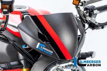 DUCATI Monster 1200 / S (2017-2021) Ilmberger Carbon Windshield Inc. Holder - Matt Finish