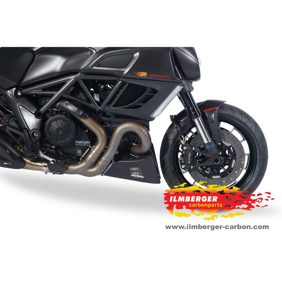 DUCATI Diavel 1200 (2011-2019) Ilmberger Carbon Bellypan/Oilcoolercover Right side - (Matt Finish)