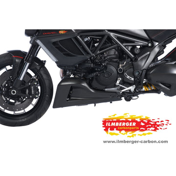 DUCATI Diavel 1200 (2011-2019) Ilmberger Carbon Bellypan/Oilcoolercover Left side - (Matt Finish)