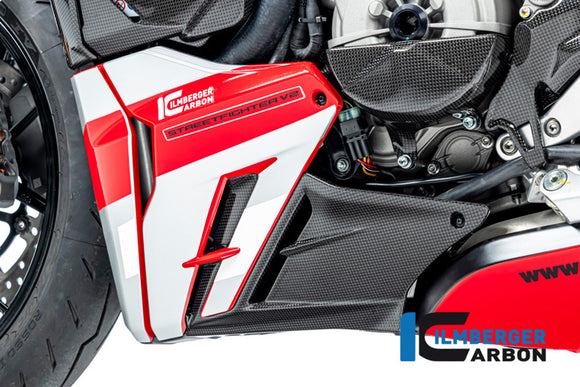 DUCATI Streetfighter V2 (2021-2024) Ilmberger Carbon Bellypan Insert LH (Gloss Finish)