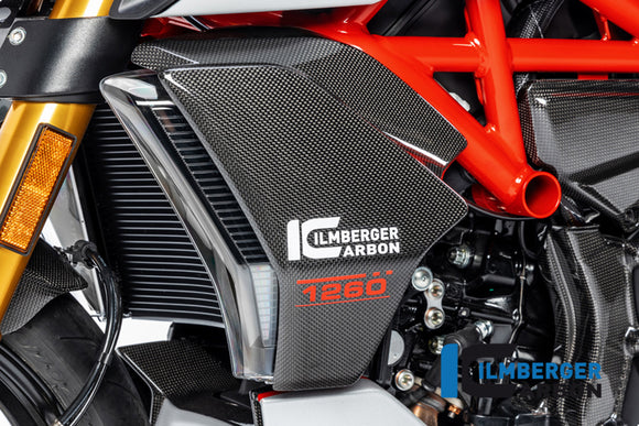 DUCATI Diavel 1260 (2019-2022) Ilmberger Carbon Radiator Cover Left - Gloss Finish