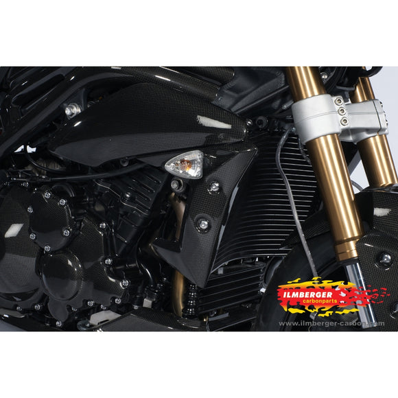 TRIUMPH Speed Triple [R] 1050 (2012-2015) Ilmberger Carbon Radiator Cover (Right)