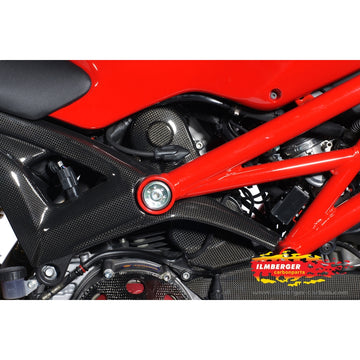 DUCATI Monster 1100 Evo (2011-2013) Ilmberger Carbon Cam Belt Covers 1100 Vertical - No Spark Plug Holes