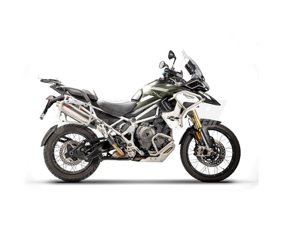 Triumph Tiger 1200 X / Explorer All Models (16-24) Zard Sabbia Stainless Slip-On Kit