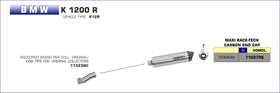 BMW K 1200 R Maxi Race-Tech Approved titanium silencer with carby end cap - 0