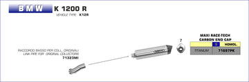 BMW K 1200 R Maxi Race-Tech Approved titanium silencer with carby end cap - 0