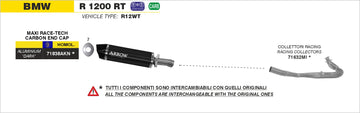 BMW R 1200 RT Maxi Race-Tech aluminium silencer with carby end cap - 0