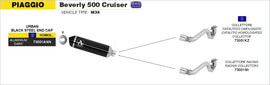 Piaggio BEVERLY 500 CRUISER Urban  aluminium "Dark" silencer with "Dark" end cap - 0