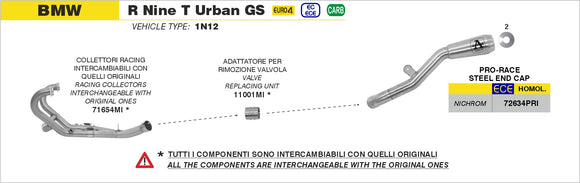 BMW R Nine T Urban GS Valve replacing kit